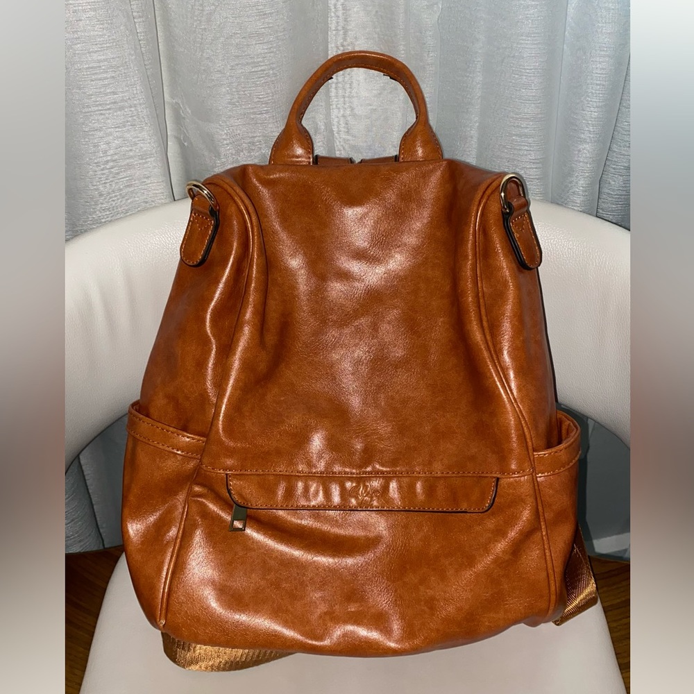 Anti theft backpack purse